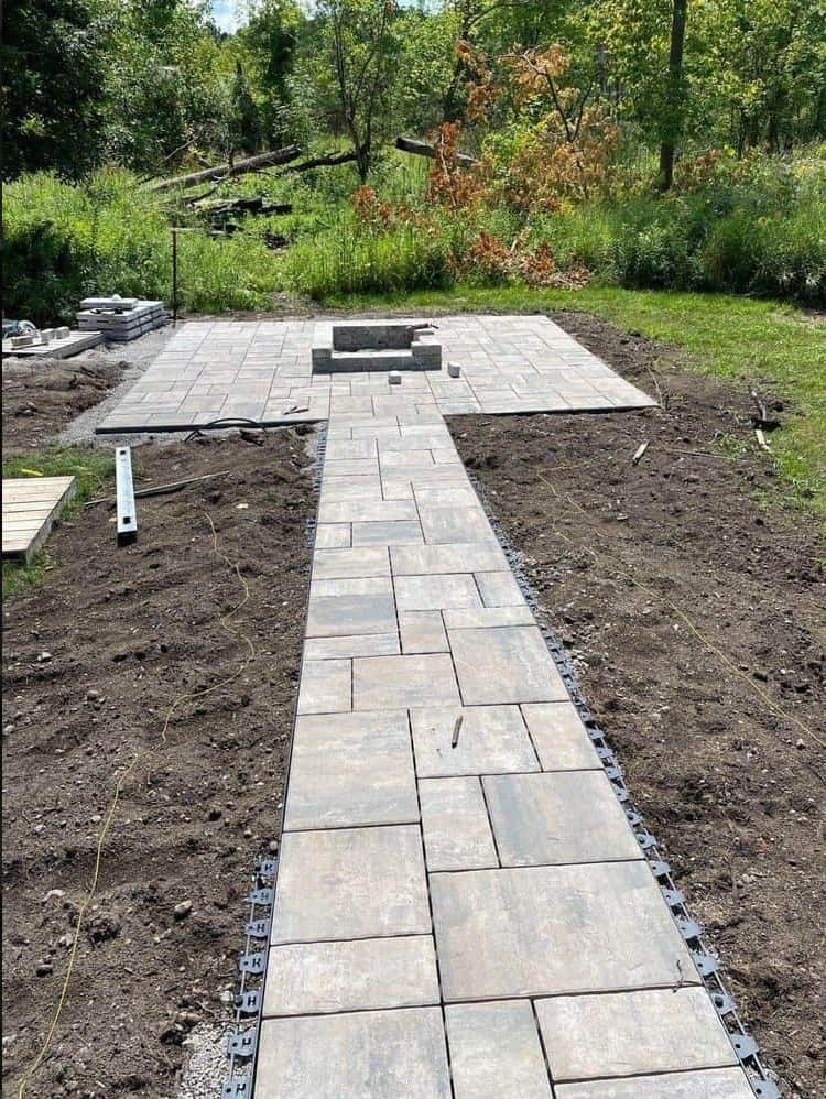 Colored stamped concrete patio Colorado Springs - custom finishes